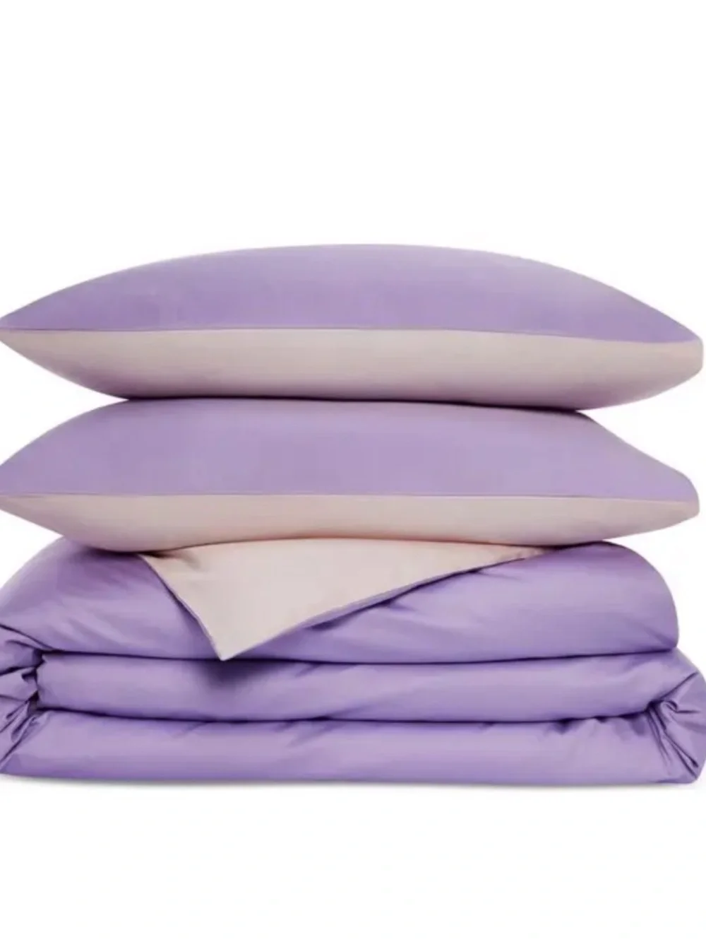 🧡 Aqua Reversible Egyptian Cotton Queen Duvet Cover Set Mauve Morn Wisteria